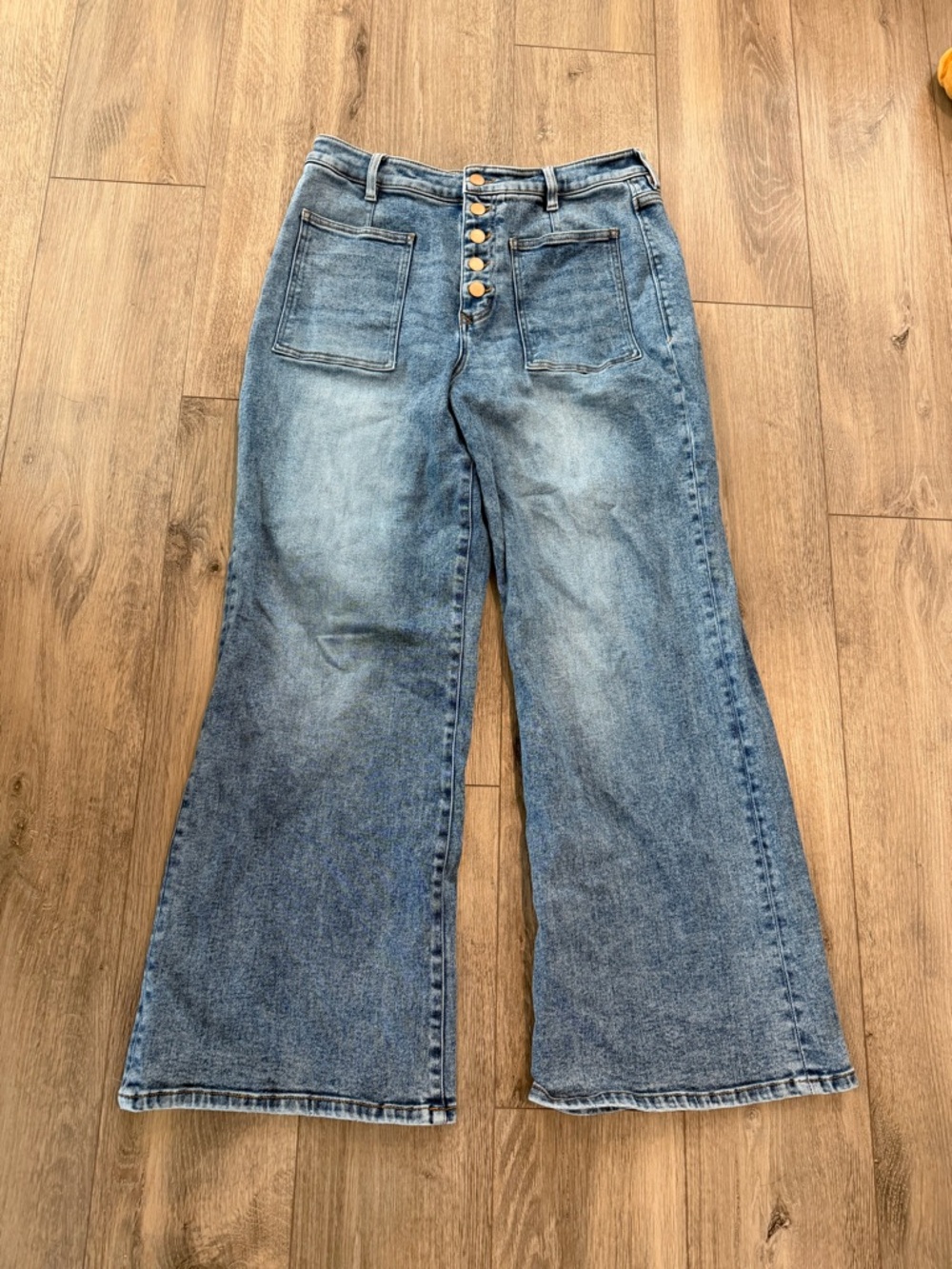 Dear John High-Waisted Wide Leg Women's Jeans - Light Blue